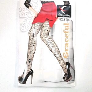 Fishnet Skull Stockings Halloween Pirate Witch Goth Grunge Sexy Devil Cosplay